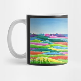 Pastel Hills - Abstract, colorful landscape Mug